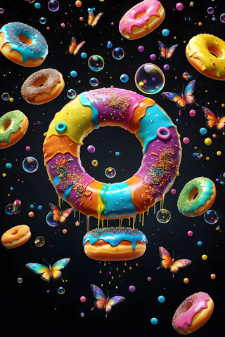 Sweet Dreams: A Colorful Donut Wonderland 🍩✨