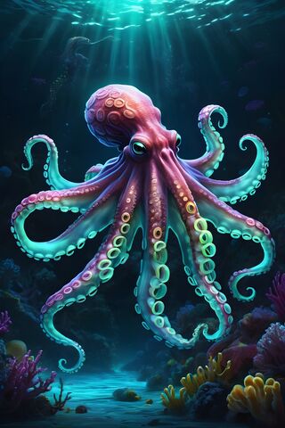Detailed Octopus In The Ocean