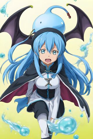Demon Blue Hair Anime Girl