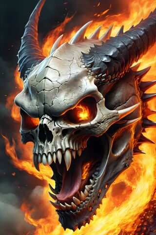 Fiery Dragon Skull 🔥💀