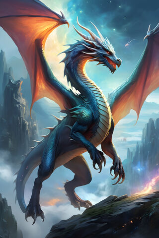 Majestic Dragon in Flig..