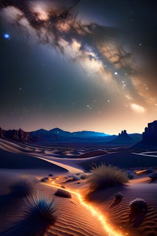 Starlit Serenity: A Desert Dream