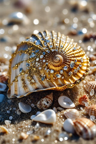 Diamond Gold Shell On T..