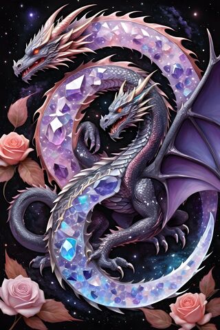 Dragons,roses,and Sparkling Crystals