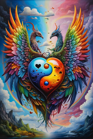 Drachen Yin Und Yang