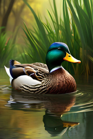Majestic Mallard in Tra..
