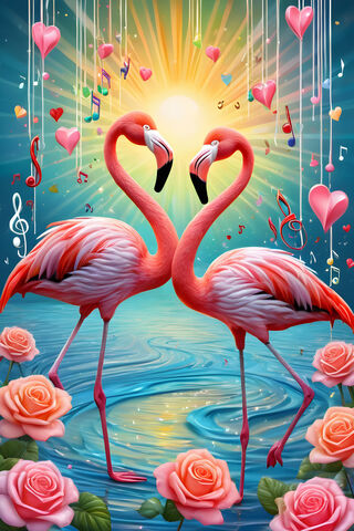 Dancing Flamingos 2