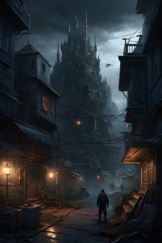 Dark Fantasy Cityscape ..