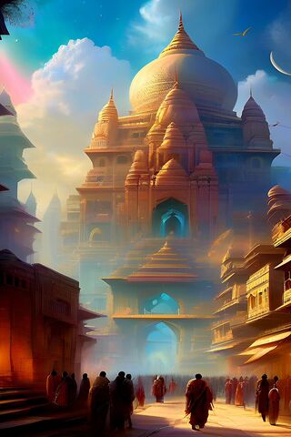 Dark Indian Temple Cit