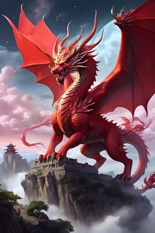 Majestic Red Dragon 🐉✨