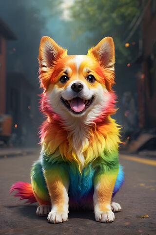 Rainbow Corgi Delight �..