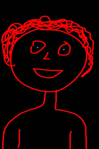 Whimsical Red Doodle 😊