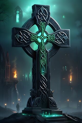 Dark Sci-Fi Celtic Cross