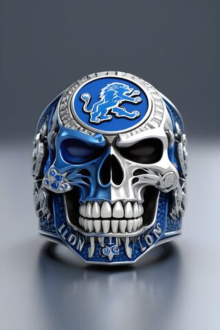 Detroit Lions Skull Championship Rings