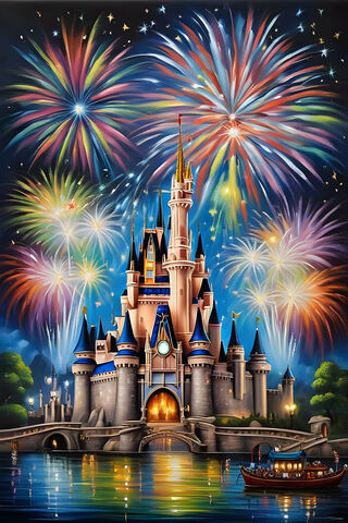 Magical Night at the Disney Castle 🎆🏰