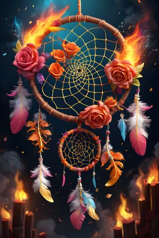 Dream Catcher Of Exploding Roses