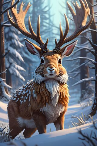 Design Antlered Deer