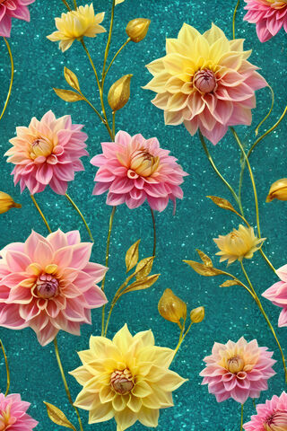 Dahlias On Vine