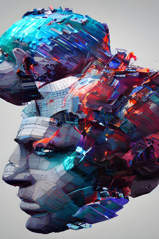 Futuristic Visage: A 3D..