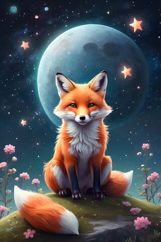 Dreamy Stars With A Fox