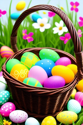 Colorful Easter Egg Bas..