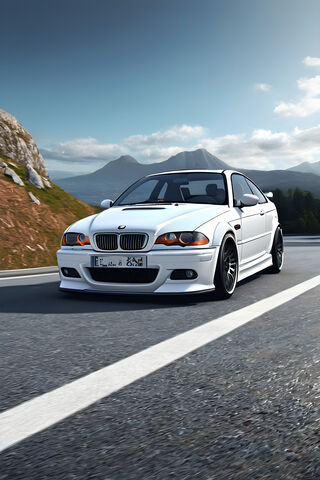 E46 Coupe Lift White , 3D