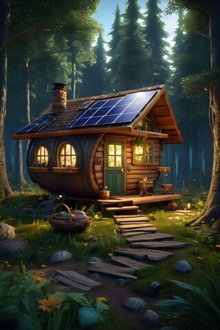 Enchanted Cabin In Woods