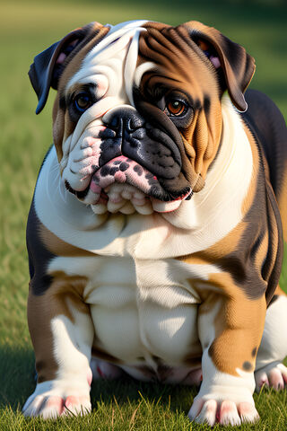 Charming English Bulldog: The Gentle Giant 🐶❤️