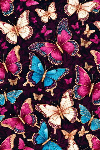 Eclectic Colored Group Of Butterflies. Because I Can ? 2