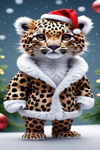 Festive Feline Fun! 🎄🐆
