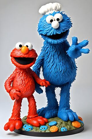 Elmo and Cookie Monster