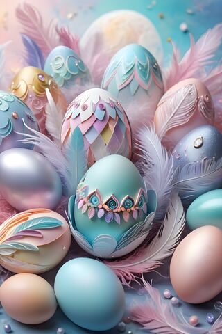 Eggs and Feathers Pastel