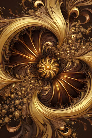 Fractals In Gold and Chocolate