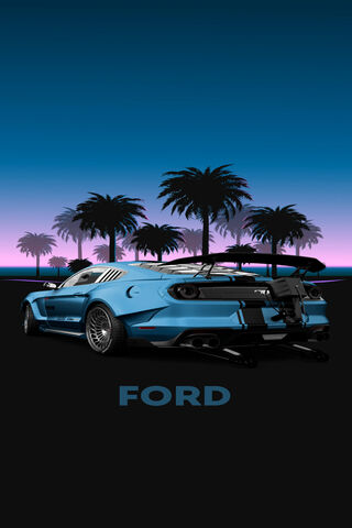 Sleek Ford Under the Palm Trees 🌴🚗