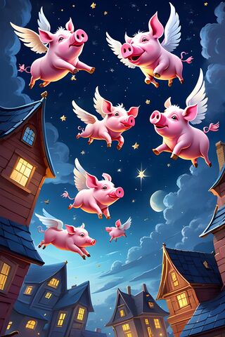 Flying High: The Magical Pig Parade 🐷✨