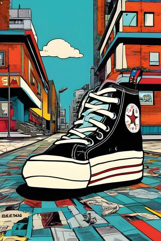 Giant Sneaker in a Colo..
