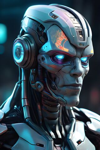 Futuristic Cyborg At 2121