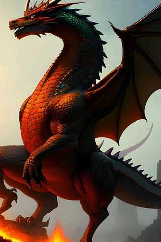 Majestic Fire Dragon 🐉🔥