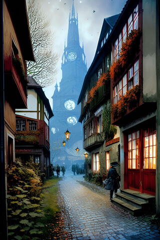 Enchanted Evening in a Timeless Village 🌙🏰