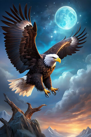 Majestic Eagle in Flight 🌌🦅