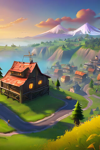 Serene Mountain Village..