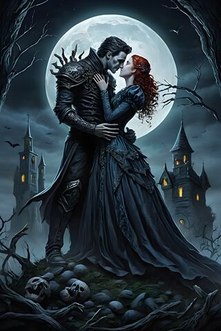 Enchanted Moonlit Embrace 🌙🖤