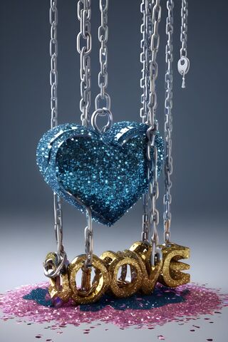 Shimmering Love Lock 💖🔑