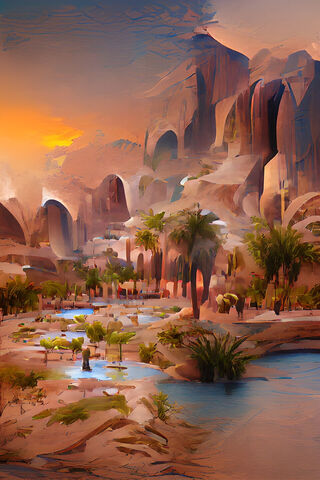 Enchanted Desert Oasis ..