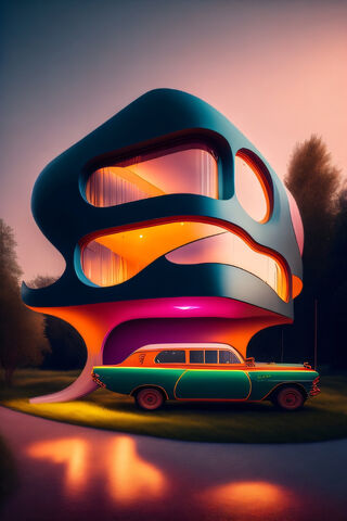 Futuristic Home with Classic Charm 🚗🏡