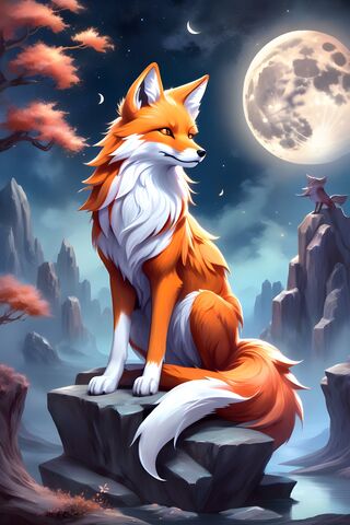 Fox On Rock