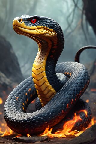 Fiery Guardian of the Jungle 🔥🐍
