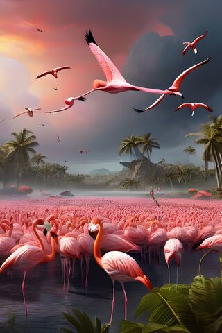 Flamingo Paradise 🌅🦩
