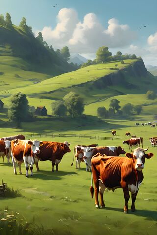 Serene Pastures: A Day in Cow Paradise 🐄🌿