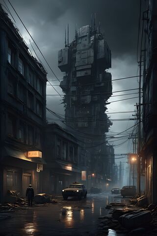 Futuristic Urban Dystopia 🌆🚖